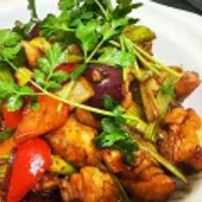 Chongqing chicken in spicy hot pot