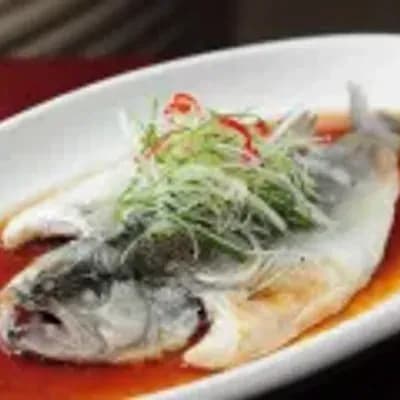 Steamed sea bass